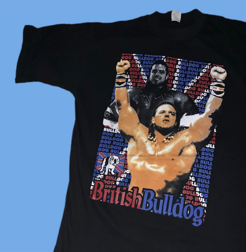 WWF British Bulldog Euro Bootleg Tee