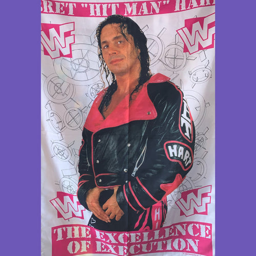 WWF 1996 Bret Hart Tapestry/ Flag