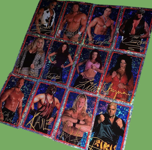 WWF 2001 Mega Glitter Stickers (Complete Shiny Set Of 12)