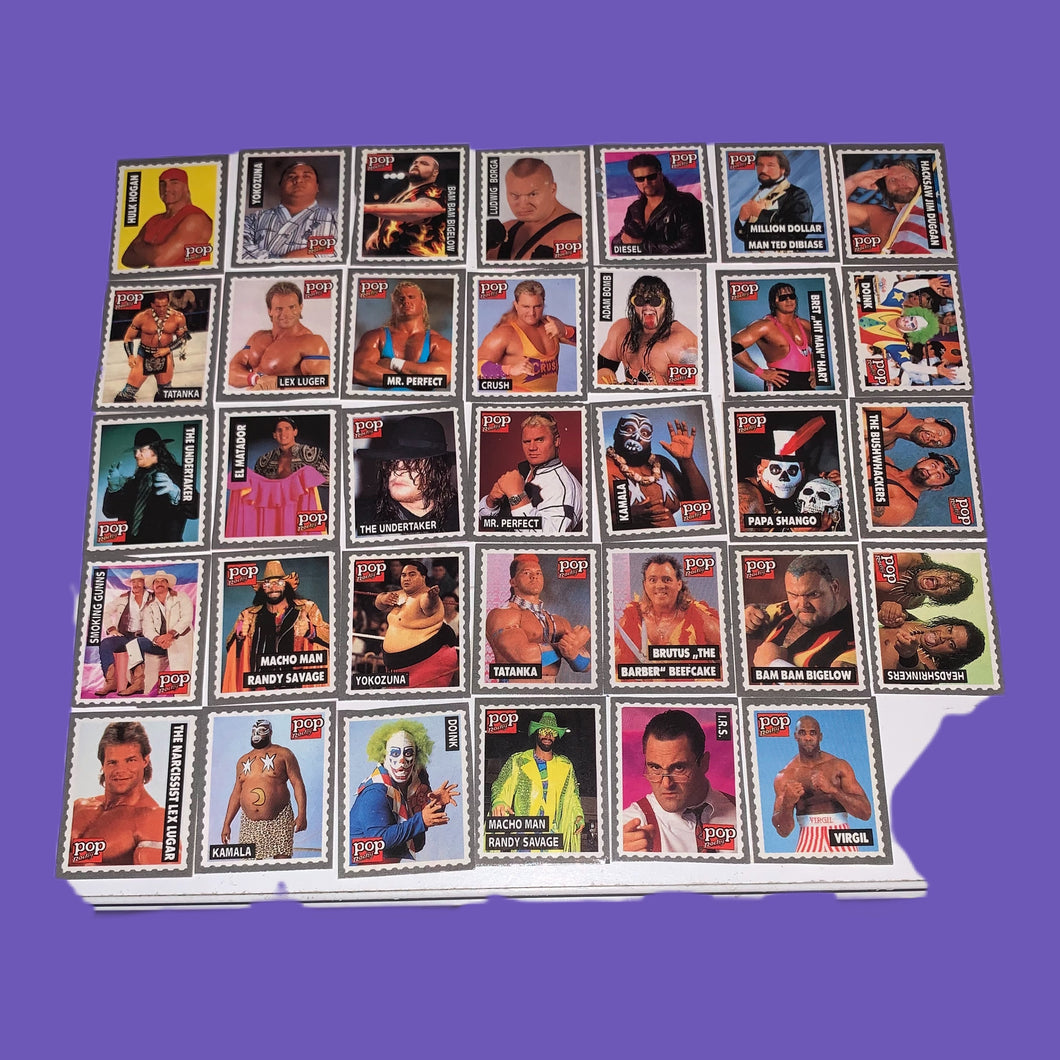 WWF 1992 Euro Pop Star Stickers (Set Of 45)