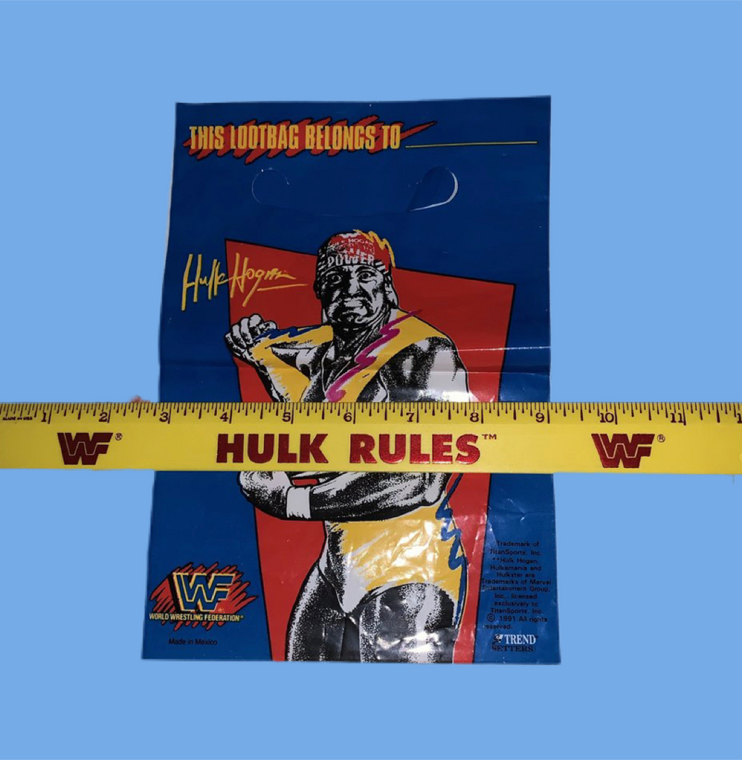 WWF Hulk Hogan Party Bag + Ruler