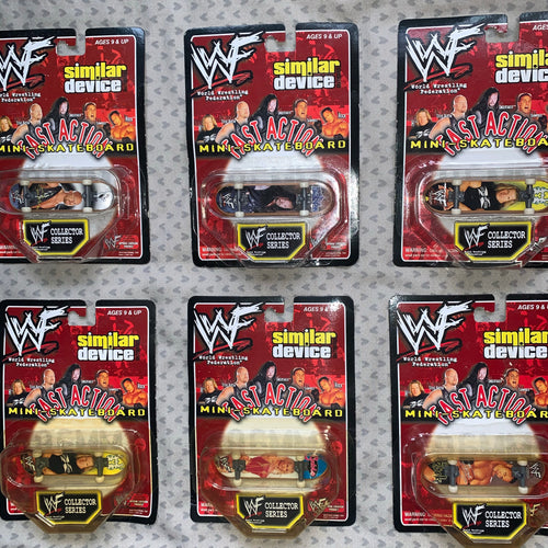 WWF Fast Action Mini Skateboards (Lot Of 6)