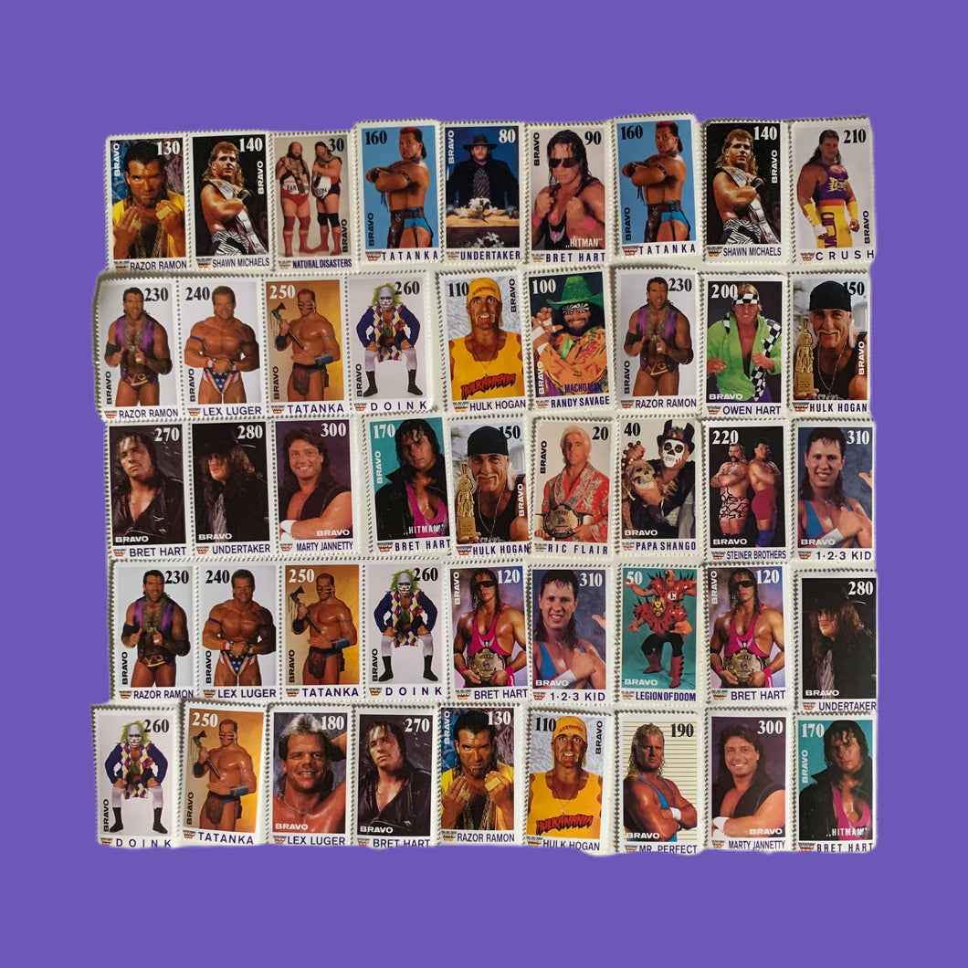WWF 1992 Euro Release Bravo Stamps (Set Of 45)