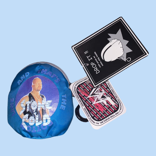WWF 1999 Stone Cold Steve Austin Coin Pouch Keyring/Keychain (New)