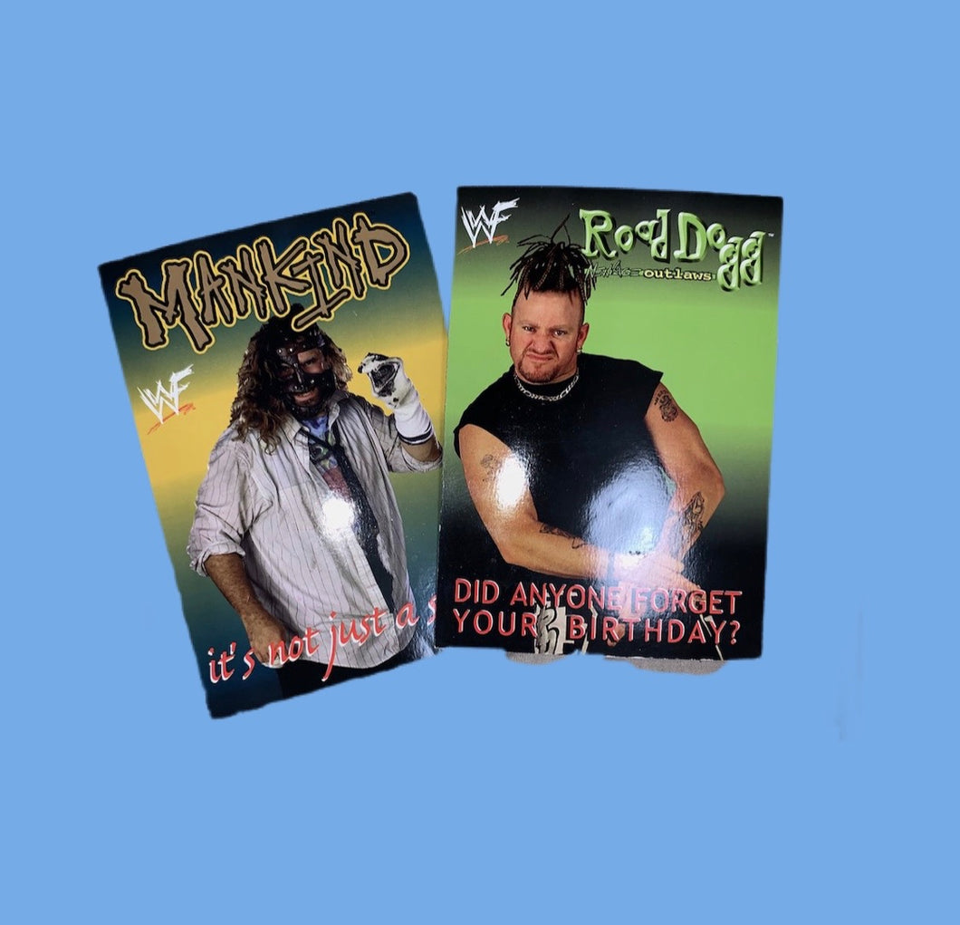 WWF Mankind & Road Dogg Birthday Card