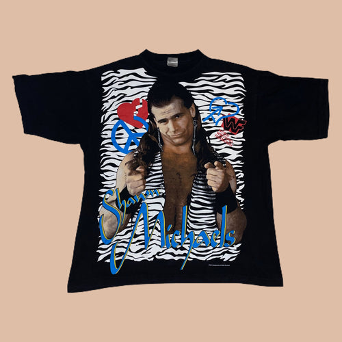 WWF 1995 Shawn Michaels Zebra Print Tee