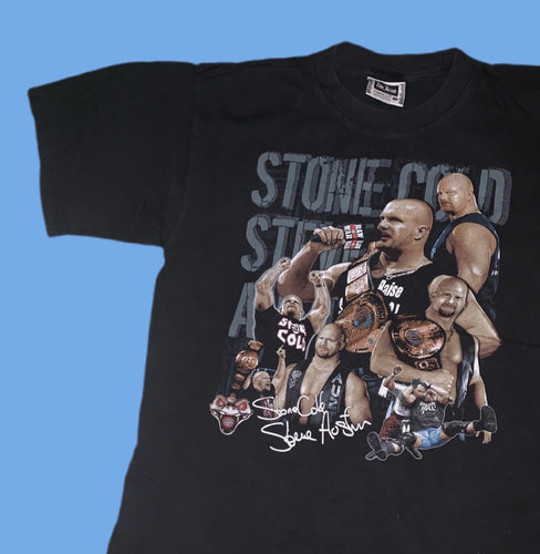 WWF Stone Cold Bootleg Cartoon Tee