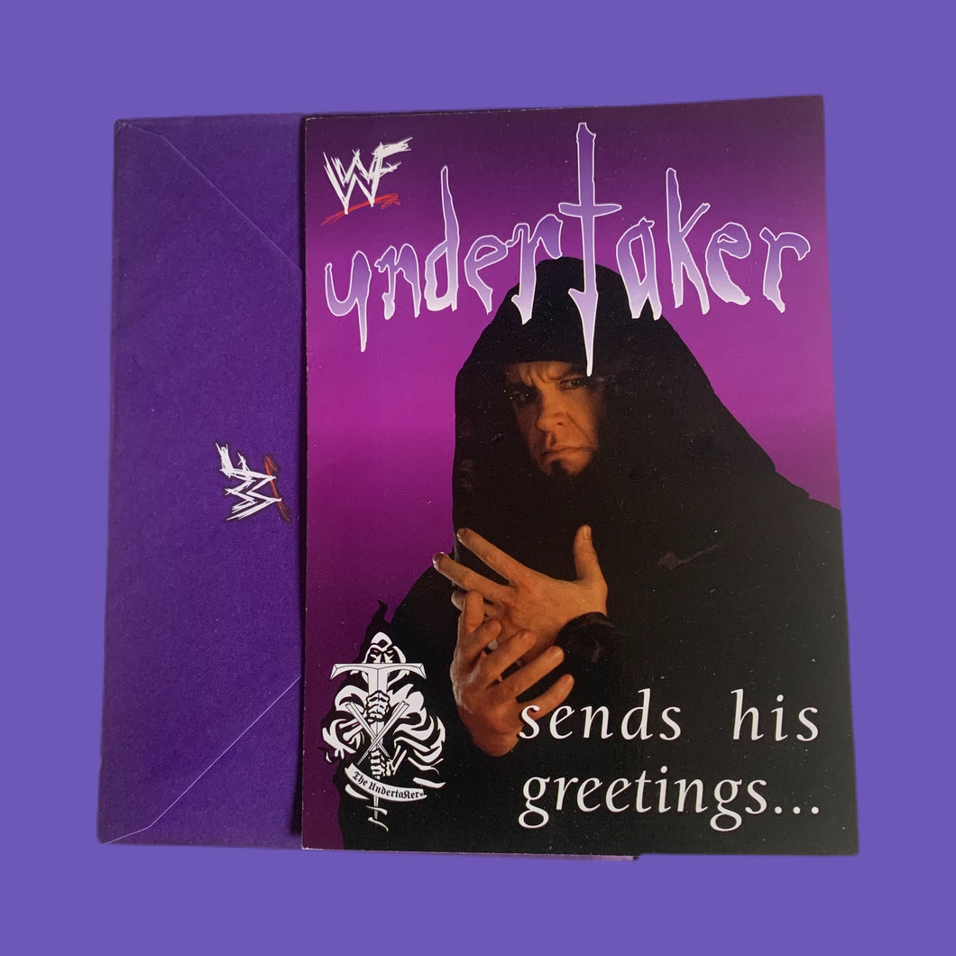 WWF 1999 Undertaker Birthday Card + Envelope