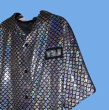 WWF Chris Jericho Y2J Iridescent Fish Scale Button Up Shirt (New)