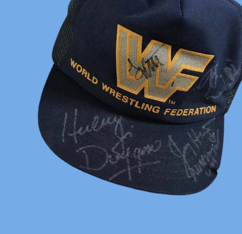 WWF Snapback (Signed x Warlord Jimmy Hart Greg Valentine Jim Duggan)