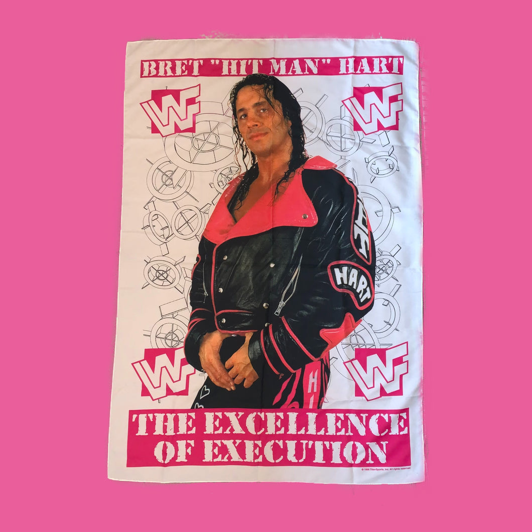 WWF 1996 Bret Hart Tapestry/ Flag