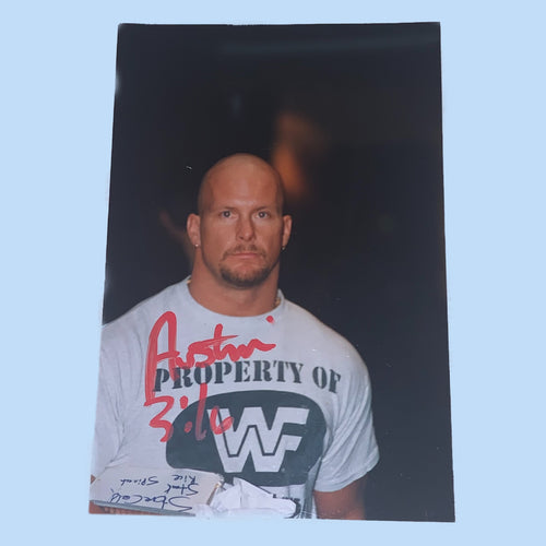 WWF 1997 Stone Cold Steve Austin Signed Original Photograph