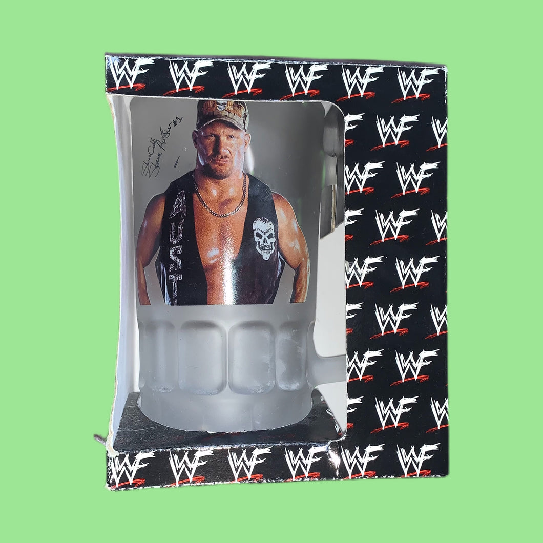 WWF 2000 Stone Cold Steve Austin Pint Glass (New Boxed)