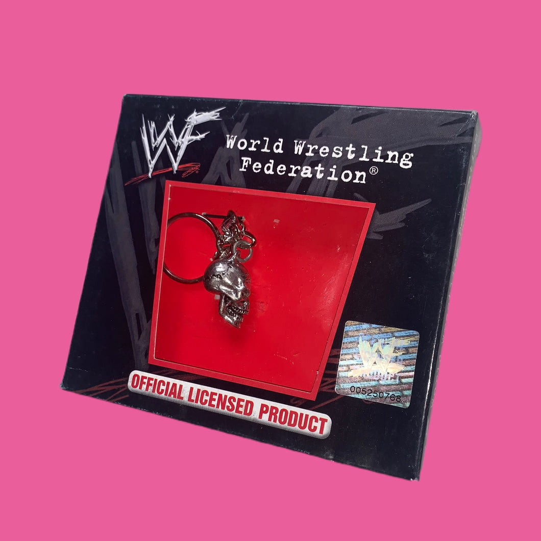 WWF 2001 Stone Cold Steve Austin Skull Keyring (New Boxed)